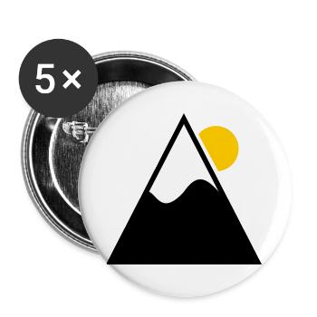 SKI. SKI. RACKET. SNOW. SNOWBOARDING - Buttons large 2.2''/56 mm (5-pack) - white - Front