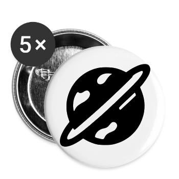 Planet - Buttons large 2.2''/56 mm (5-pack) - white - Front