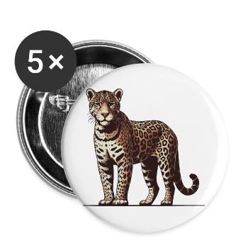 Jaguar - Buttons large 2.2''/56 mm (5-pack) - white - Front