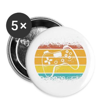level 24 complete - Buttons large 2.2''/56 mm (5-pack) - white - Front