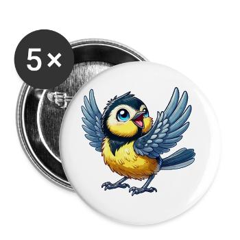 Großartig - Buttons groß 56 mm (5er Pack) - Weiß - Vorne