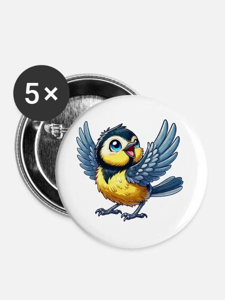 Großartig - Buttons groß 56 mm (5er Pack) - Weiß