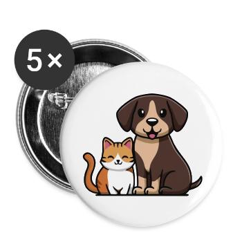 Funny friendship - Buttons large 2.2''/56 mm (5-pack) - white - Front