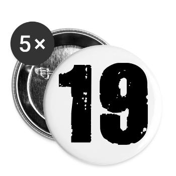 19 - Buttons groß 56 mm (5er Pack) - Weiß - Vorne