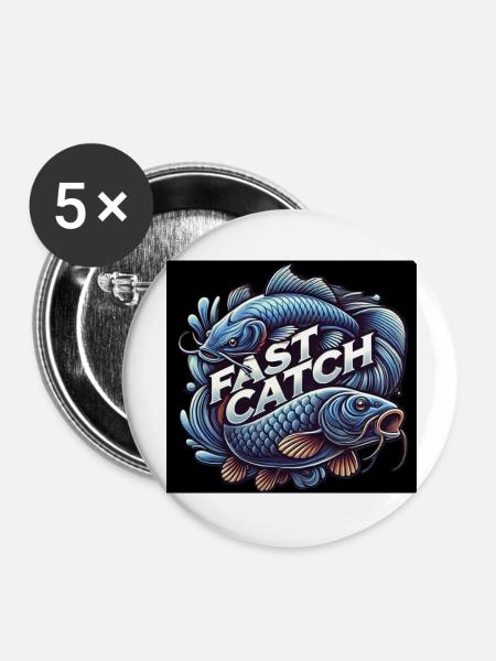 Fast Catch - Buttons groß 56 mm (5er Pack) - Weiß