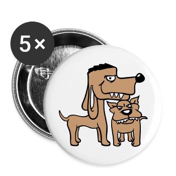 2 Nasty Dogs Team Two Friends Bro Crew - Buttons large 2.2''/56 mm (5-pack) - white - Front