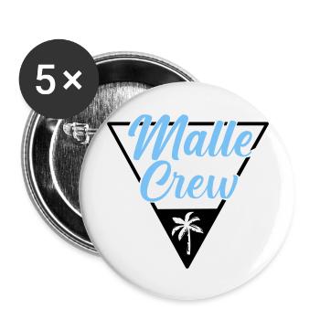 Malle Crew Mallorca - Lot de 5 grands badges (56 mm) - blanc - Devant