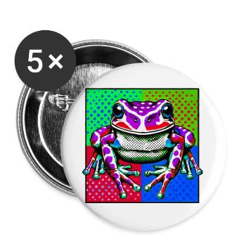 Frog - Buttons large 2.2''/56 mm (5-pack) - white - Front