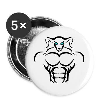 Alpha Aries Deluxe - Buttons groß 56 mm (5er Pack) - Weiß - Vorne