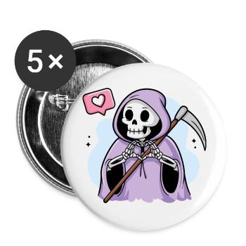 A Reaper's Romance tshirt - Buttons large 2.2''/56 mm (5-pack) - white - Front