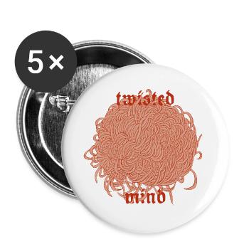 Twisted Mind – Chaos et esthétique - Lot de 5 grands badges (56 mm) - blanc - Devant