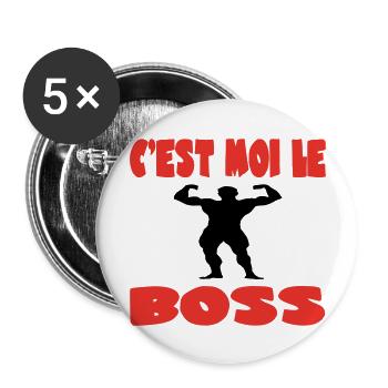 C'est moi le meilleur - Lot de 5 grands badges (56 mm) - blanc - Devant