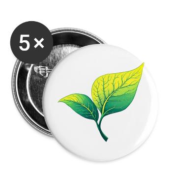 Natur - Buttons groß 56 mm (5er Pack) - Weiß - Vorne