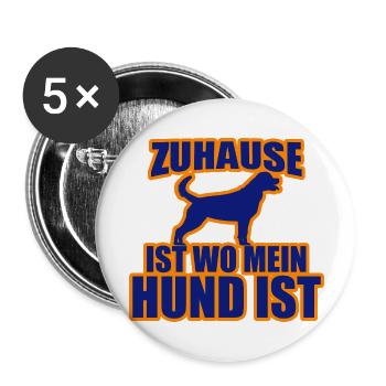 8 - Lot de 5 grands badges (56 mm) - blanc - Devant