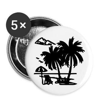 le sud - Lot de 5 grands badges (56 mm) - blanc - Devant
