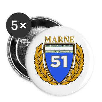 51 - Buttons large 2.2''/56 mm (5-pack) - white - Front