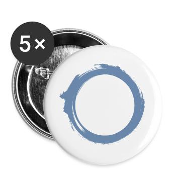 Trou Noir Univers Silhouette Physique Minimale - Lot de 5 grands badges (56 mm) - blanc - Devant
