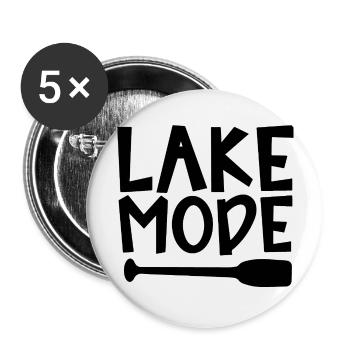 Lake Mode Adventure PaddelMotivation Design - Buttons groß 56 mm (5er Pack) - Weiß - Vorne