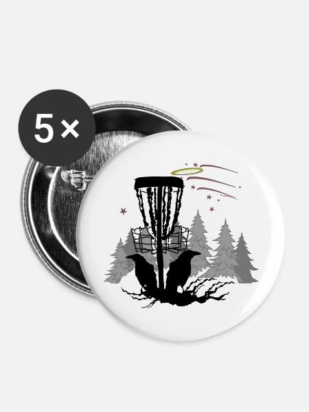 Golf disc - Buttons groß 56 mm (5er Pack) - Weiß