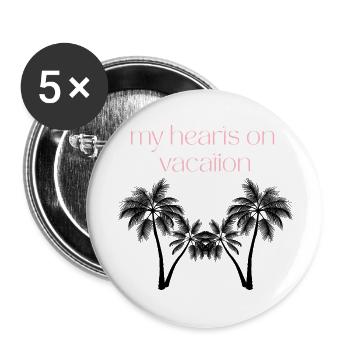🏝️ My Heart – Soft Girl Healing Era - Buttons large 2.2''/56 mm (5-pack) - white - Front