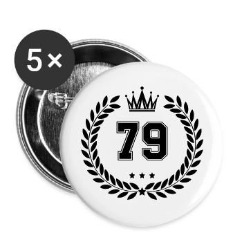 Coat of arms 79 - Buttons large 2.2''/56 mm (5-pack) - white - Front