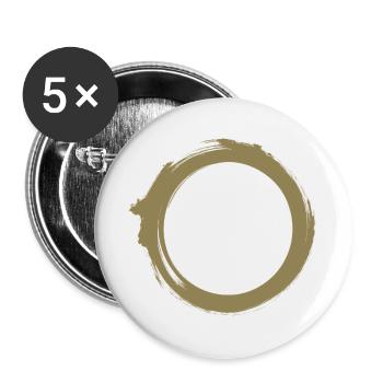 Trou Noir Univers Silhouette Physique Minimale - Lot de 5 grands badges (56 mm) - blanc - Devant