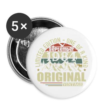 Anniversaire Septembre 1984 Edition Limitée Légende - Lot de 5 grands badges (56 mm) - blanc - Devant