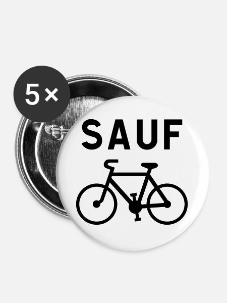 Außer Vélo Noir - Buttons groß 56 mm (5er Pack) - Weiß