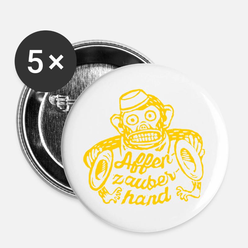 Monkey Magic Hand - Buttons large 2.2''/56 mm (5-pack) - white
