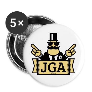 JGA hand signals (bachelor party / 2C) - Buttons large 2.2''/56 mm (5-pack) - white - Front