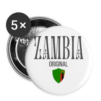 Sambischer Stolz, minimalistisches, elegantes Design - Buttons groß 56 mm (5er Pack) - Weiß - Vorne
