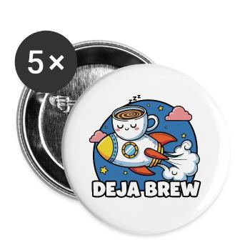 Caffeine Launch - Buttons large 2.2''/56 mm (5-pack) - white - Front