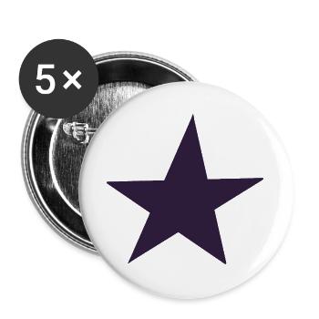Lila Stern Motiv mit künstlerischem Flair - Buttons groß 56 mm (5er Pack) - Weiß - Vorne