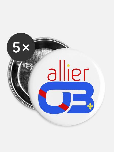 Allier 03 - Buttons groß 56 mm (5er Pack) - Weiß