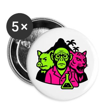 Île étrange - Lot de 5 grands badges (56 mm) - blanc - Devant