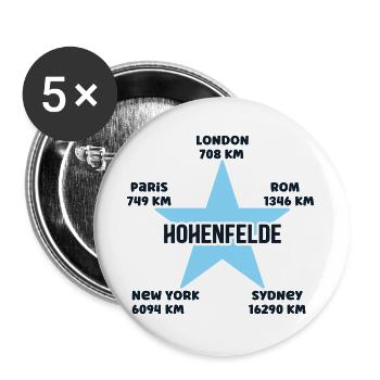 Hohenfelde Holidays Baltic Sea Coast Schleswig Holstein - Buttons large 2.2''/56 mm (5-pack) - white - Front