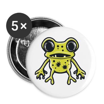 Frog Halloween Comic Funny - Buttons large 2.2''/56 mm (5-pack) - white - Front