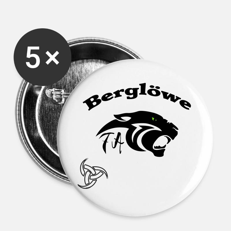 Berglöwe - Buttons large 2.2''/56 mm (5-pack) - white