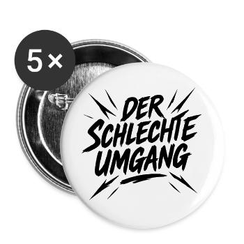 The Bad Handling - Funny Statement - Buttons large 2.2''/56 mm (5-pack) - white - Front