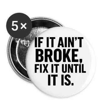 Craftsman sayings for do-it-yourselfers mechanics - Buttons large 2.2''/56 mm (5-pack) - white - Front