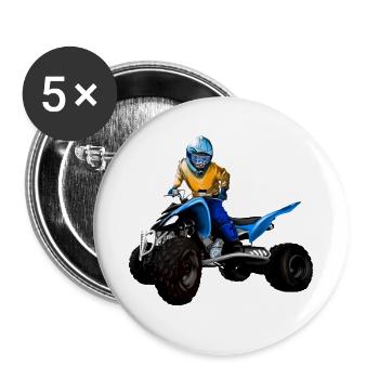 Quad Action Driver in Yellow Blue - Buttons large 2.2''/56 mm (5-pack) - white - Front