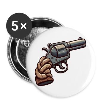 Cartoon Rope Revolver - Buttons large 2.2''/56 mm (5-pack) - white - Front