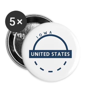 Insigne de l’Arc de l’Iowa aux États-Unis - Lot de 5 grands badges (56 mm) - blanc - Devant