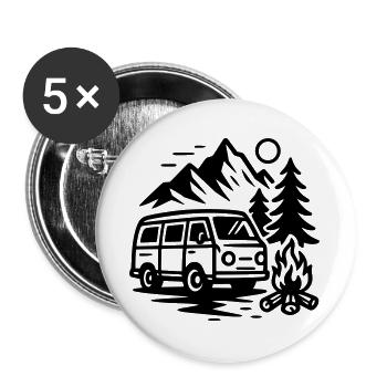 Camper - Buttons large 2.2''/56 mm (5-pack) - white - Front