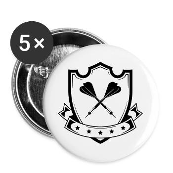 Armoiries de Dart - Lot de 5 grands badges (56 mm) - blanc - Devant