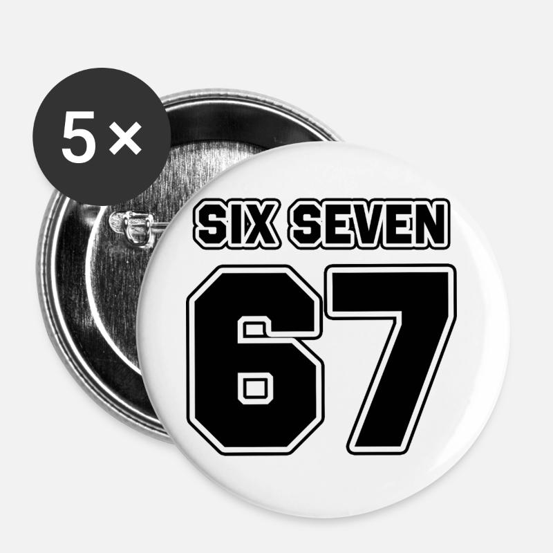 67 Six Seven - Buttons large 2.2''/56 mm (5-pack) - white