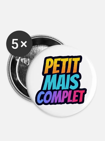 Petit mais complet - Buttons groß 56 mm (5er Pack) - Weiß