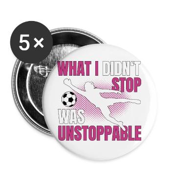Football Gardien de but Gardien de but Football féminin - Lot de 5 grands badges (56 mm) - blanc - Devant