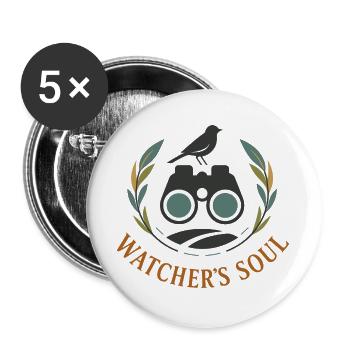 Âme de gardien - Lot de 5 grands badges (56 mm) - blanc - Devant