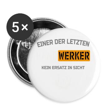 L’un des derniers artisans et non un remplaçant - Lot de 5 grands badges (56 mm) - blanc - Devant